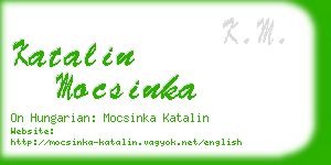 katalin mocsinka business card